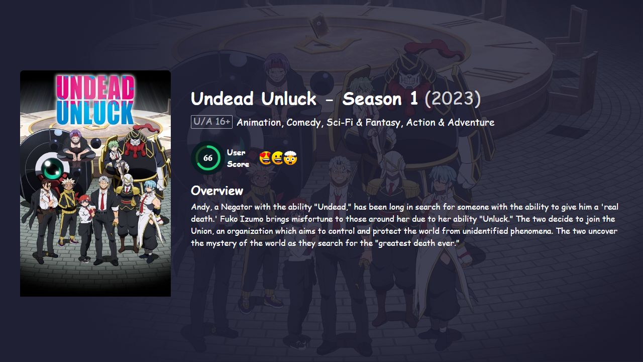 Undead Unluck Season 1 Hindi Dubbed