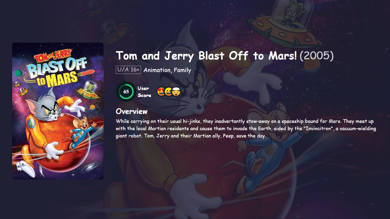 Tom and Jerry Blast Off to Mars! (2005) Hindi Dubbed