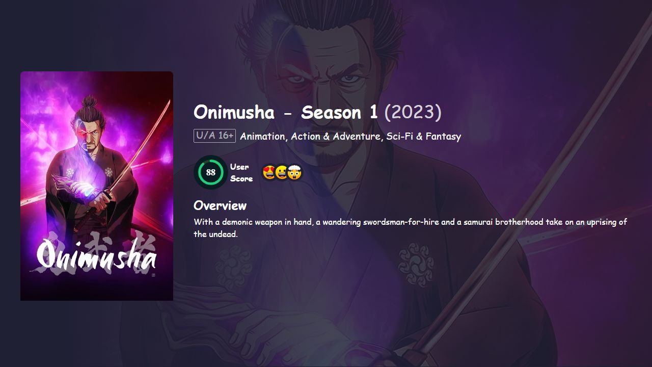 Onimusha Season 1 Hindi Dubbed