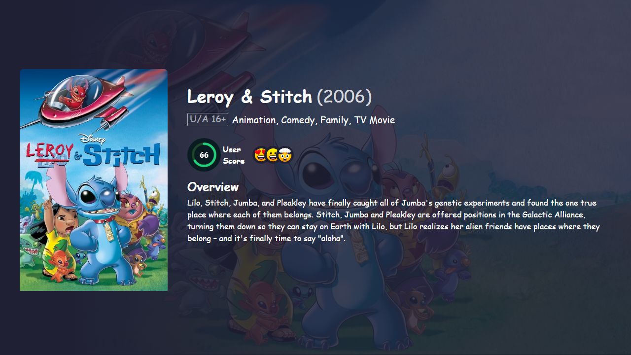 Leroy & Stitch (2006) Hindi Dubbed