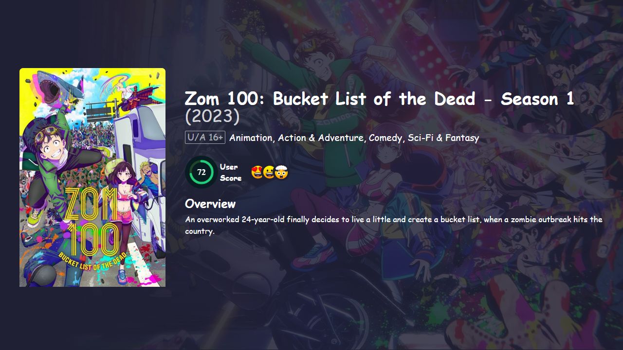 Zom 100: Bucket List of the Dead Season 1 Hindi Dubbed