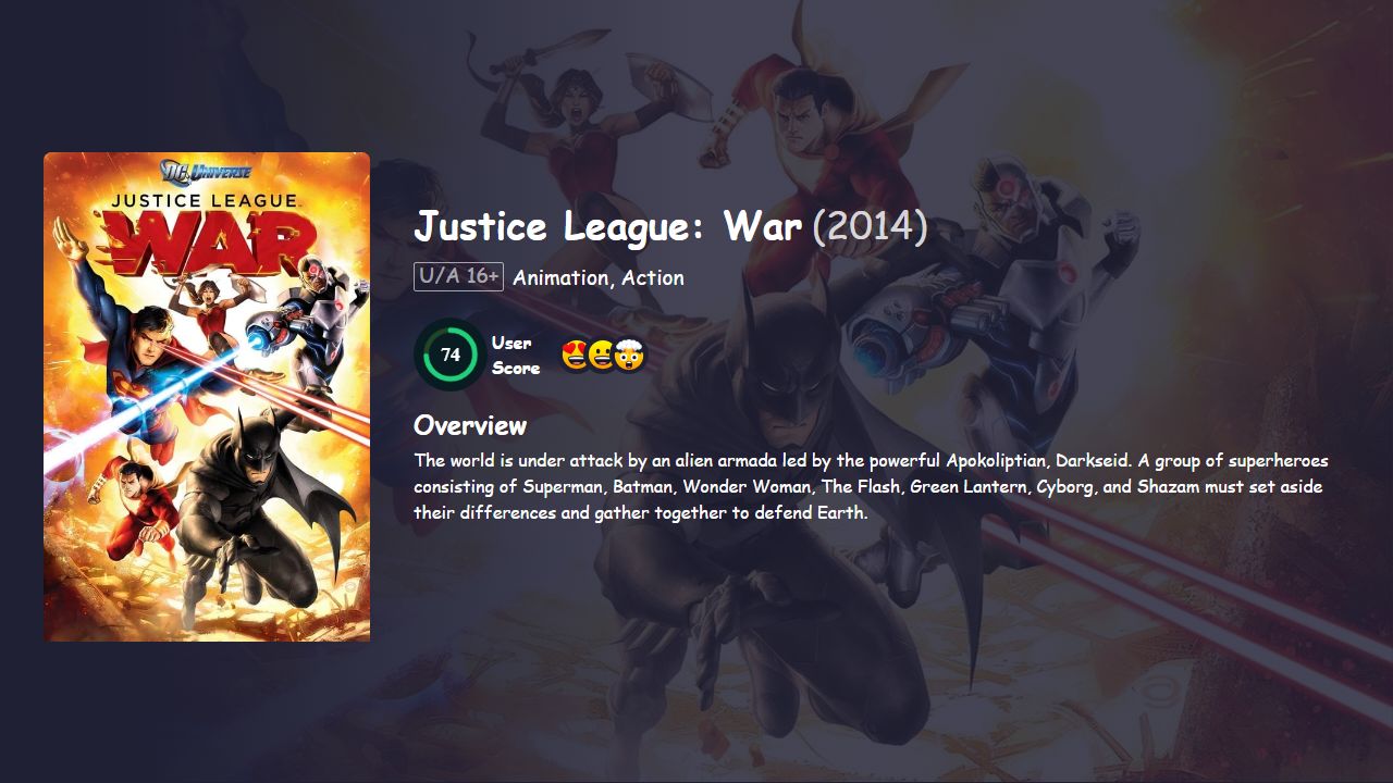 Justice League: War (2014) English Dubbed