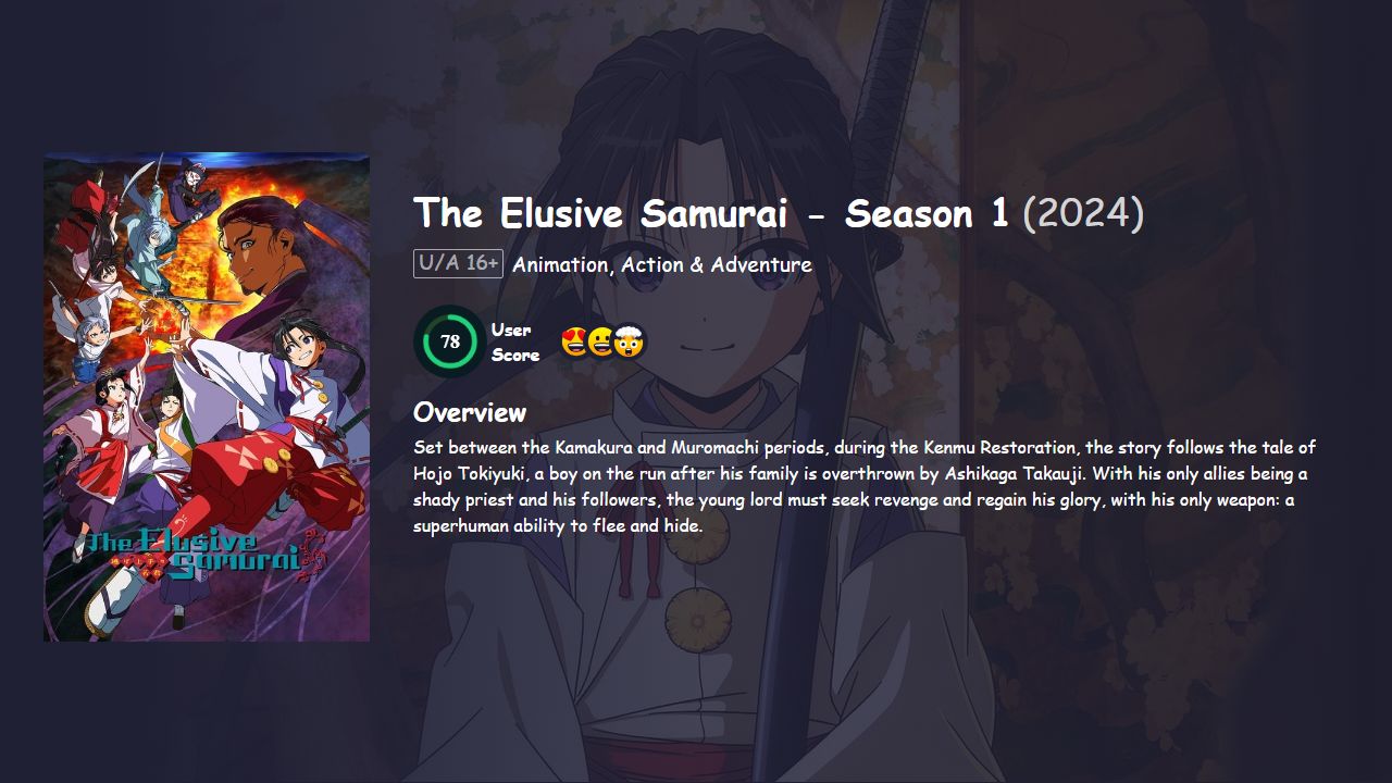 The Elusive Samurai Season 1 Hindi Dubbed