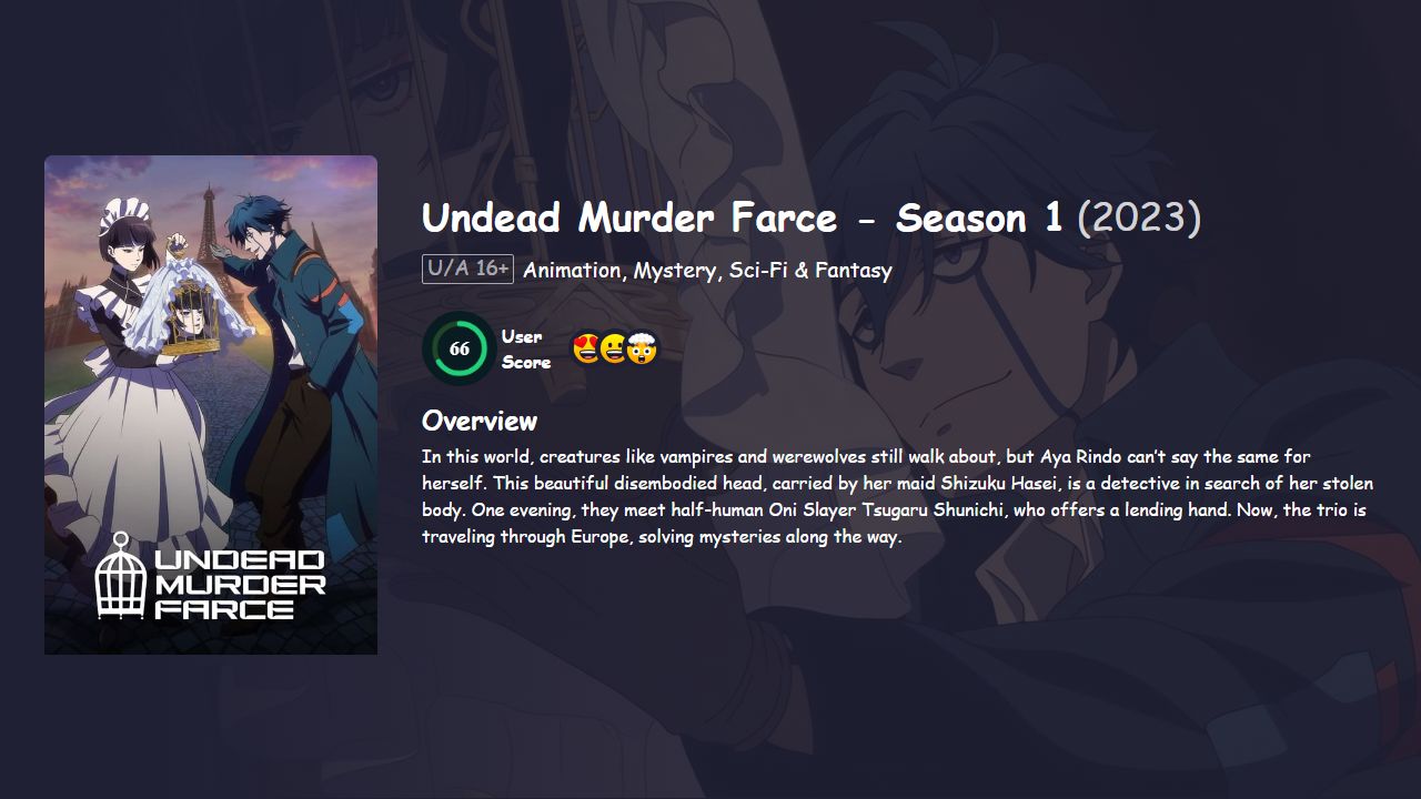 Undead Murder Farce Season 1 Japanese Dubbed