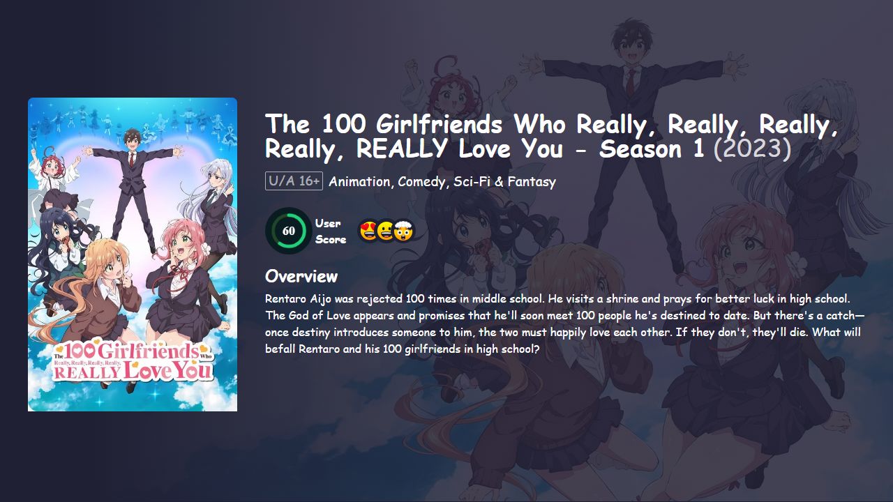 The 100 Girlfriends Who Really, Really, Really, Really, REALLY Love You Season 1 Japanese Dubbed