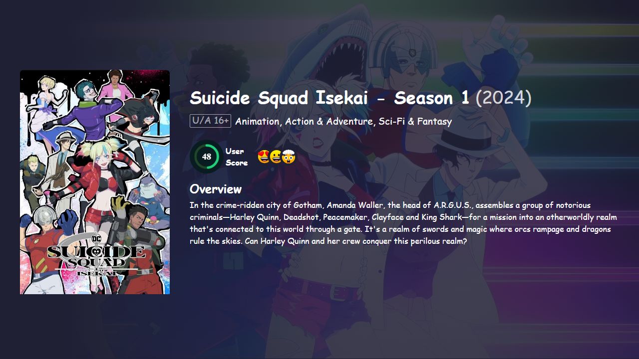 Suicide Squad ISEKAI Season 1 English Dubbed