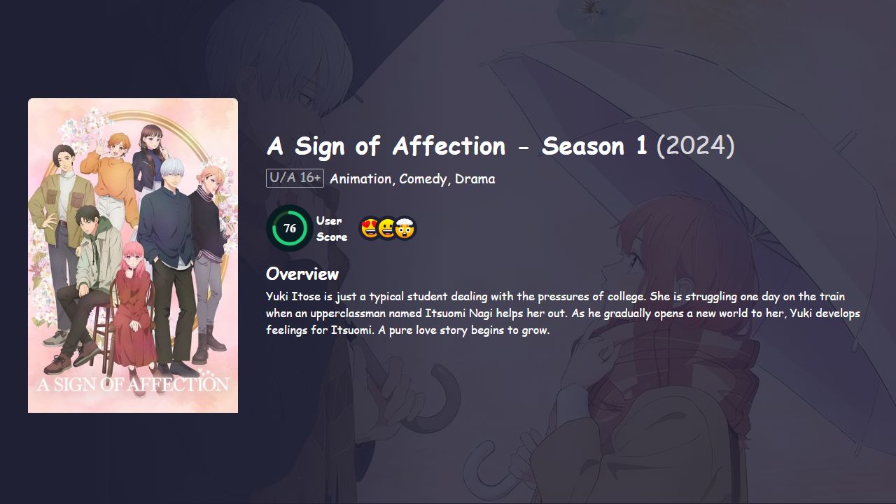 A Sign of Affection Season 1 Hindi Dubbed