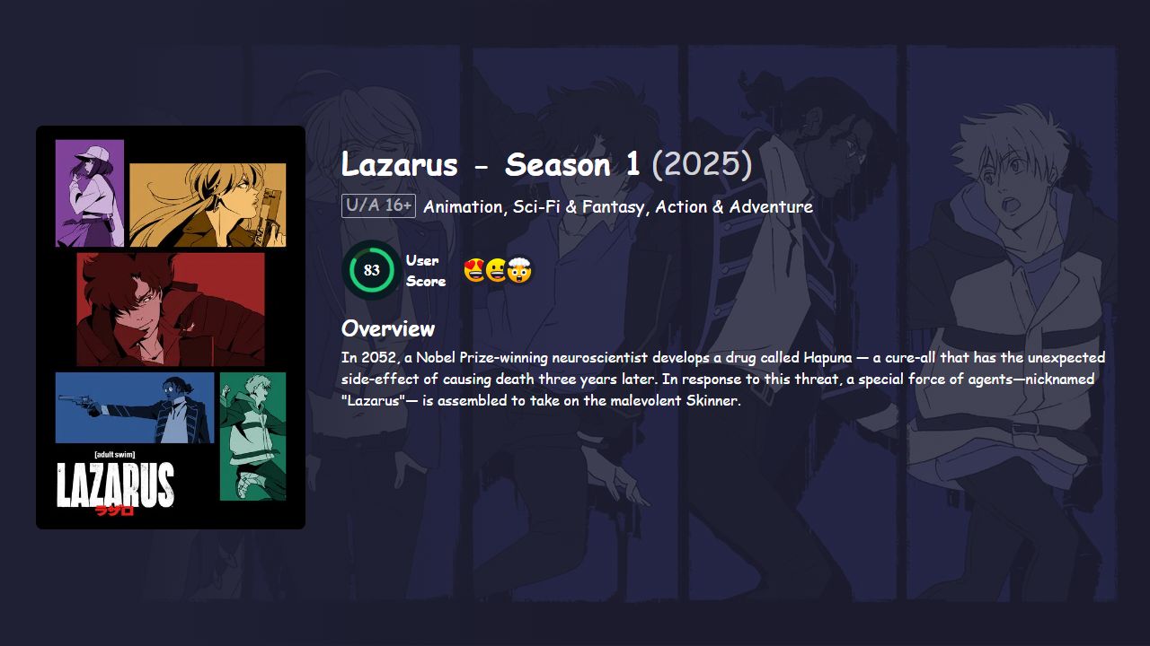 Lazarus Season 1 English Dubbed