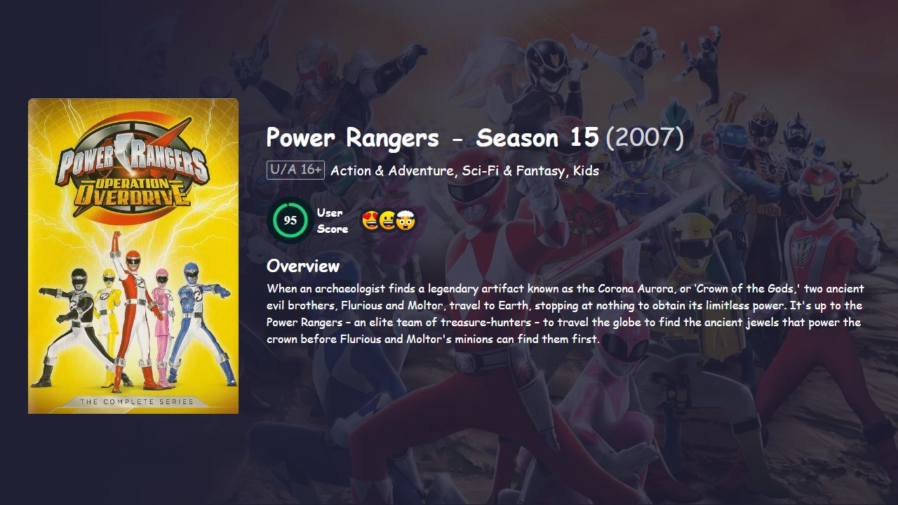 Power Rangers Season 15 Hindi Dubbed