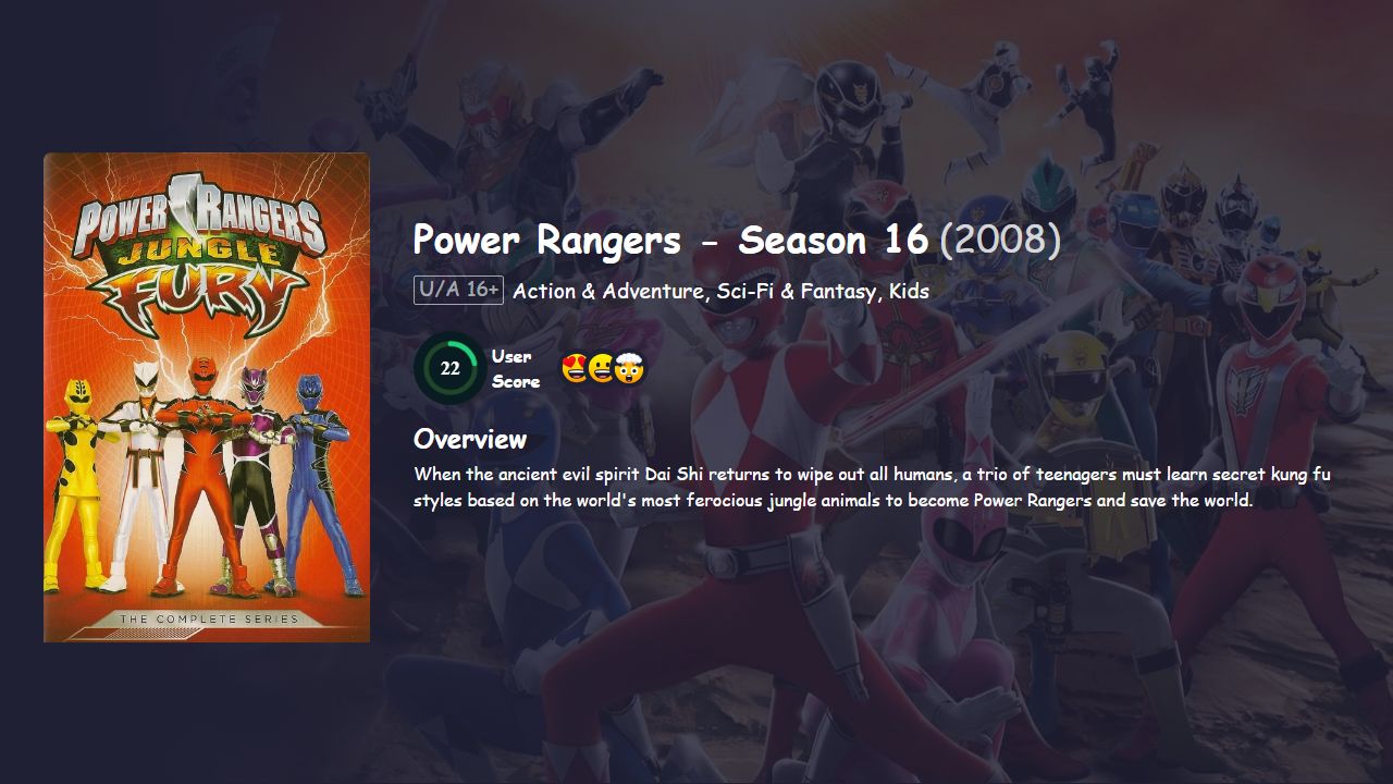 Power Rangers Season 16 Hindi Dubbed