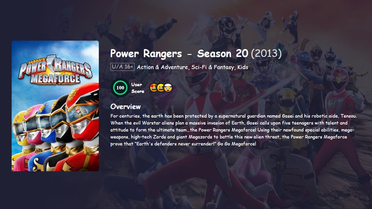 Power Rangers Season 20 Hindi Dubbed