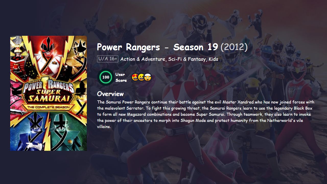 Power Rangers Season 19 Hindi Dubbed