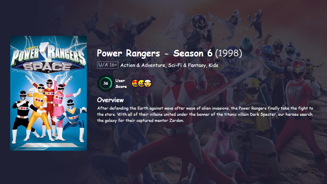 Power Rangers Season 6 Hindi Dubbed