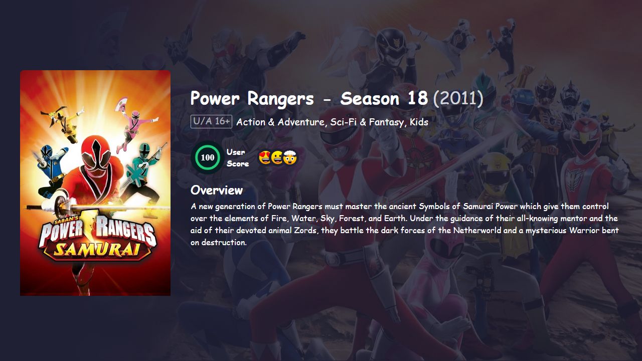 Power Rangers Season 18 Hindi Dubbed