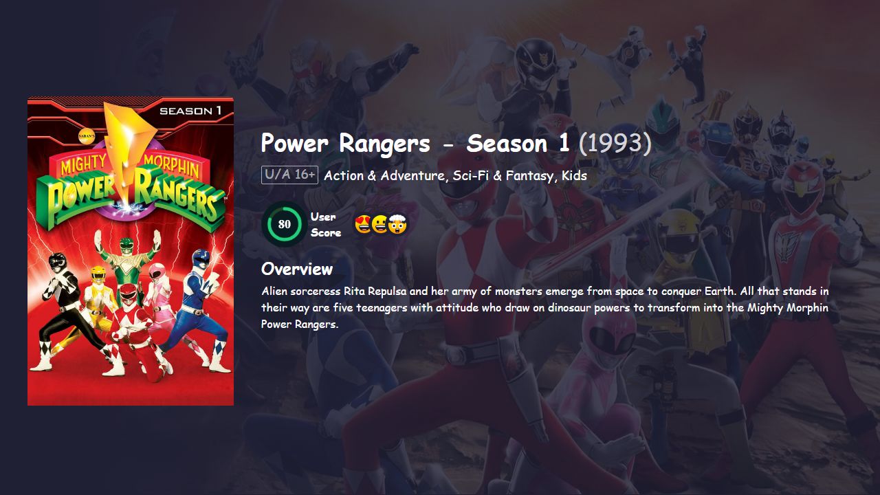 Power Rangers Season 1 Hindi Dubbed