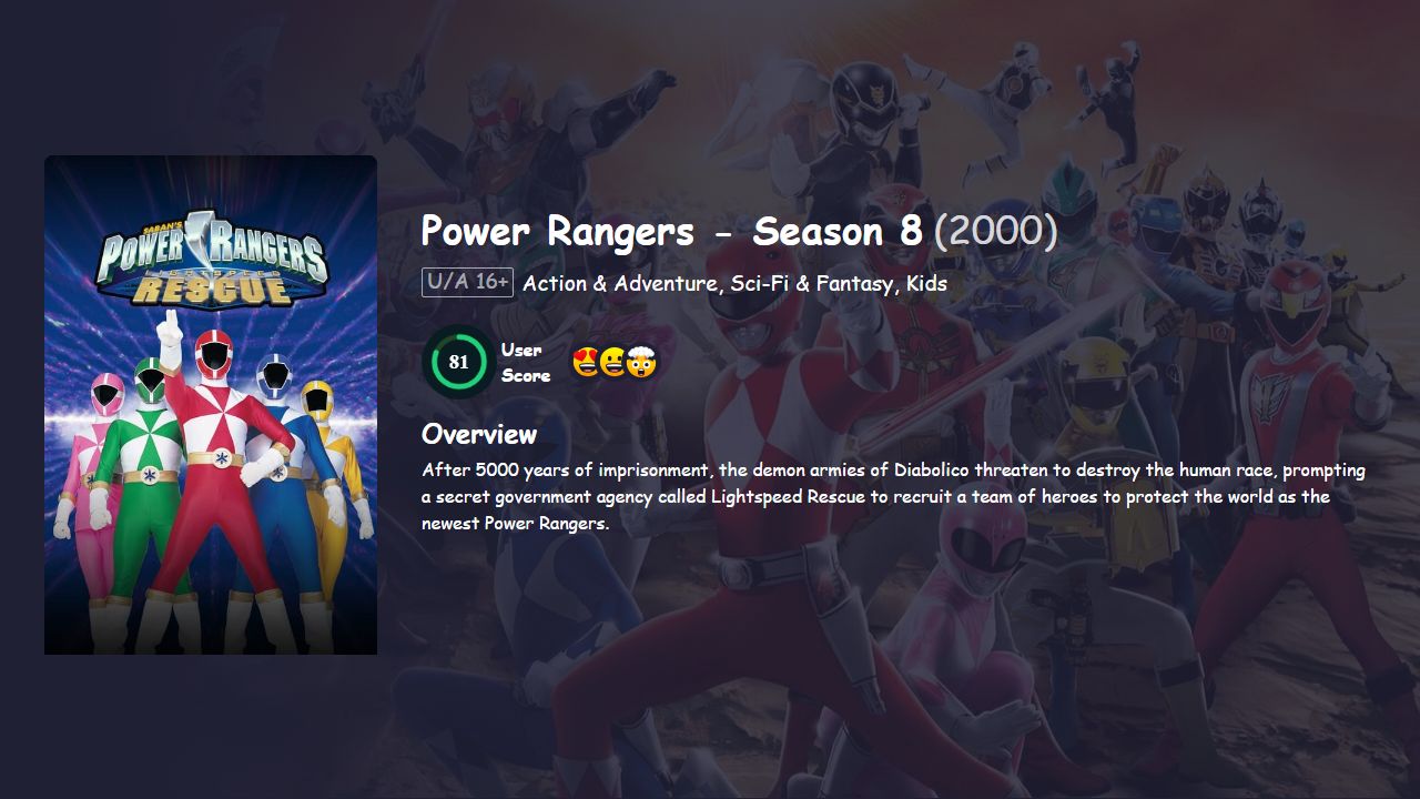 Power Rangers Season 8 Hindi Dubbed