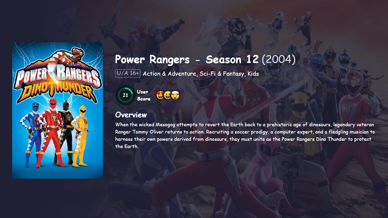 Power Rangers Season 12 Hindi Dubbed