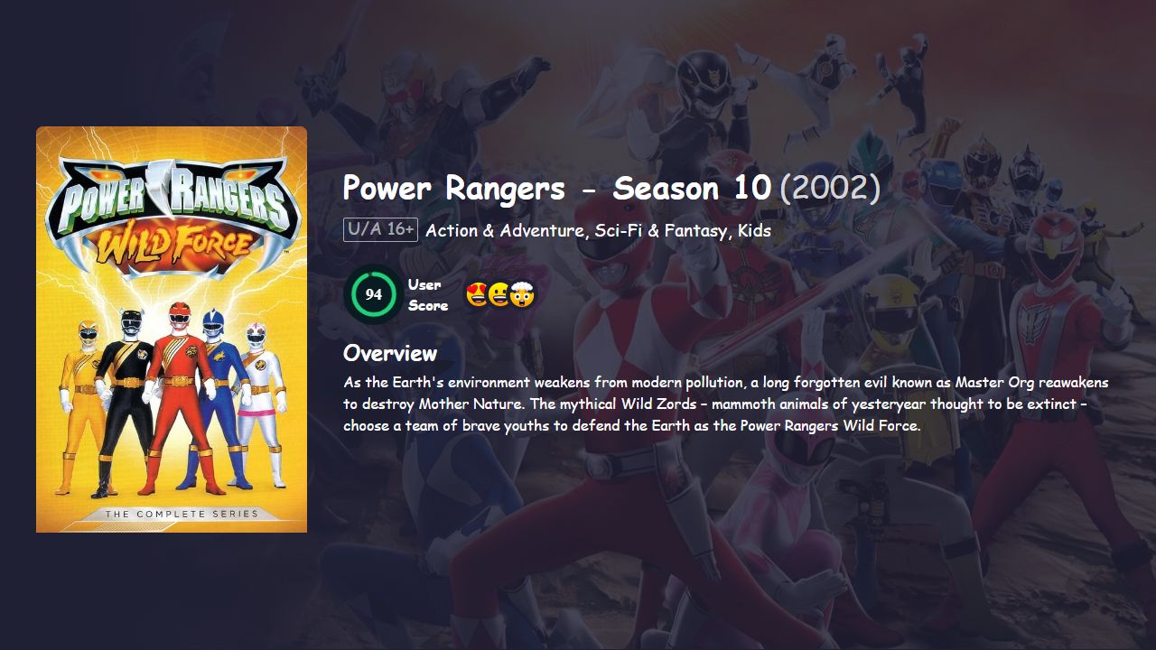 Power Rangers Season 10 English Dubbed