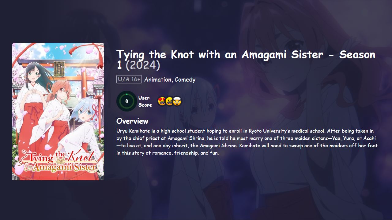 Tying the Knot with an Amagami Sister Season 1 Hindi Dubbed