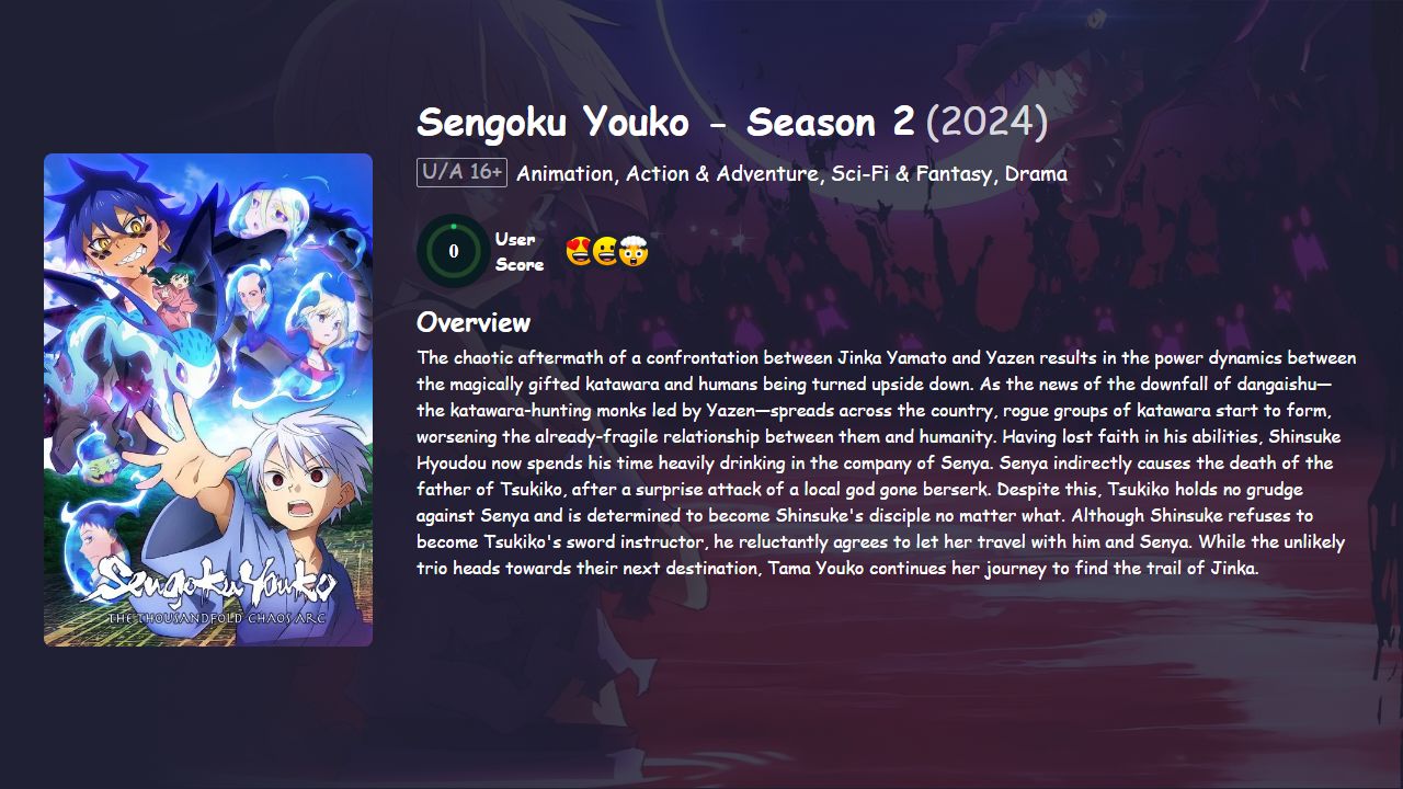 Sengoku Youko Season 2 Japanese Dubbed
