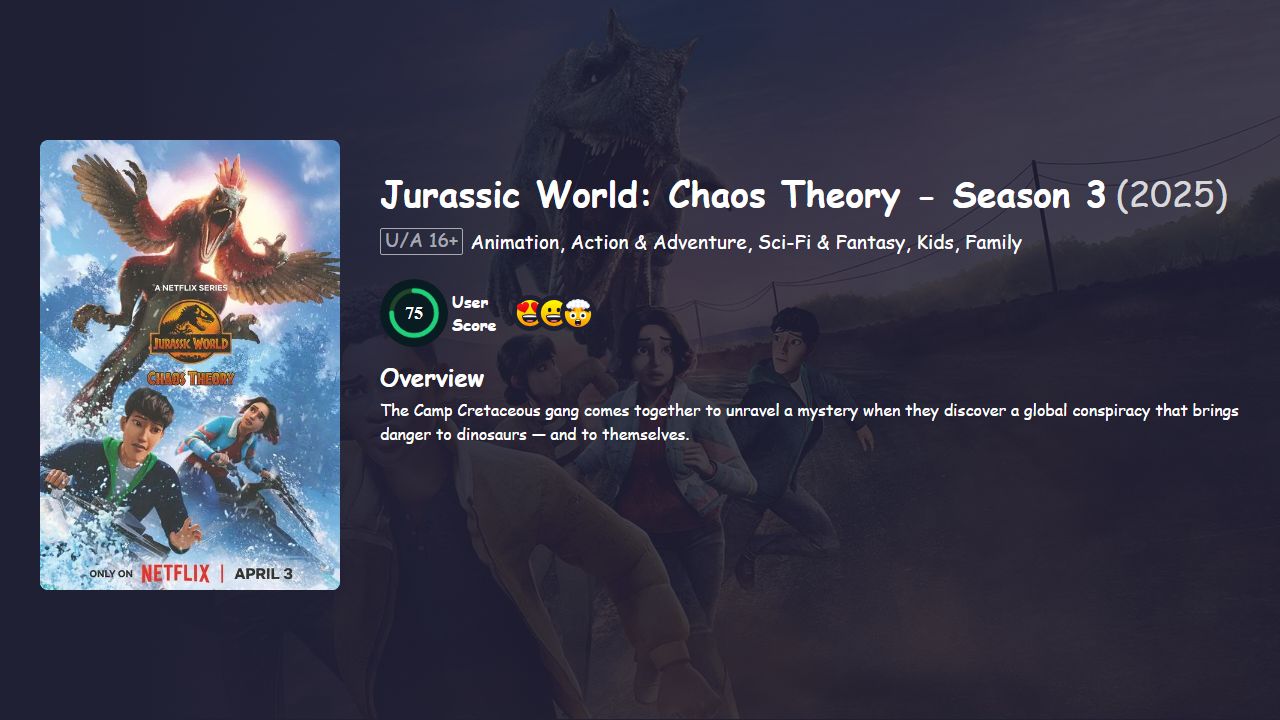 Jurassic World: Chaos Theory Season 3 English Dubbed