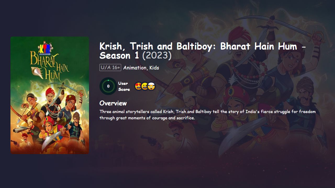 Krish, Trish and Baltiboy: Bharat Hain Hum Season 1 [Hindi] 480p, 720p & 1080p HD | 10bit HEVC ESub
