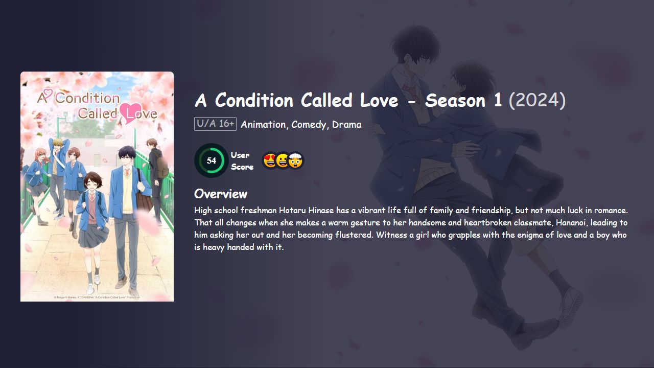 A Condition Called Love Season 1 Hindi Dubbed