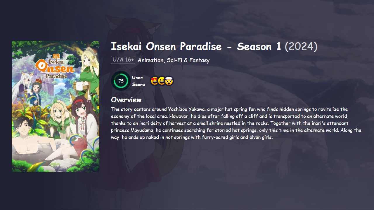 Isekai Onsen Paradise Season 1 English-Japanese Dubbed