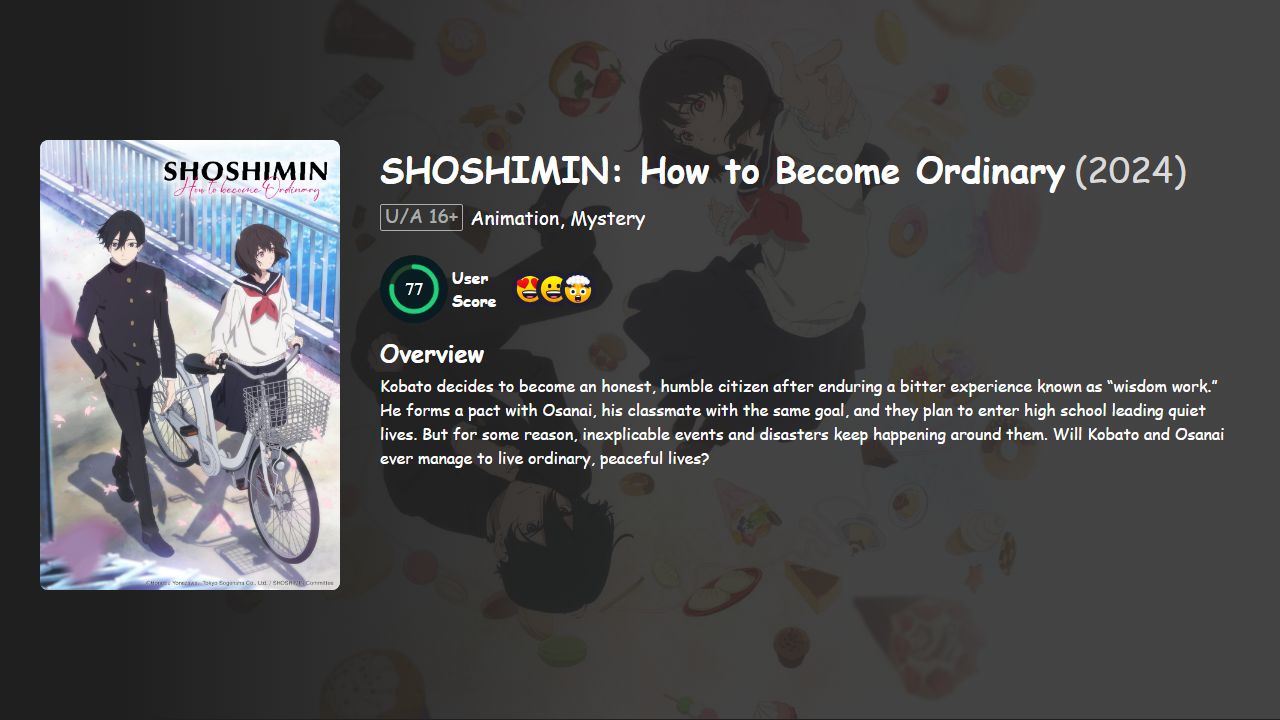 SHOSHIMIN: How to Become Ordinary Season 2 Japanese Dubbed