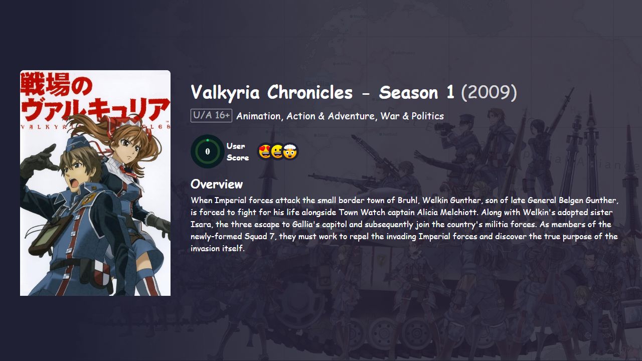 Valkyria Chronicles Season 1 Hindi Dubbed