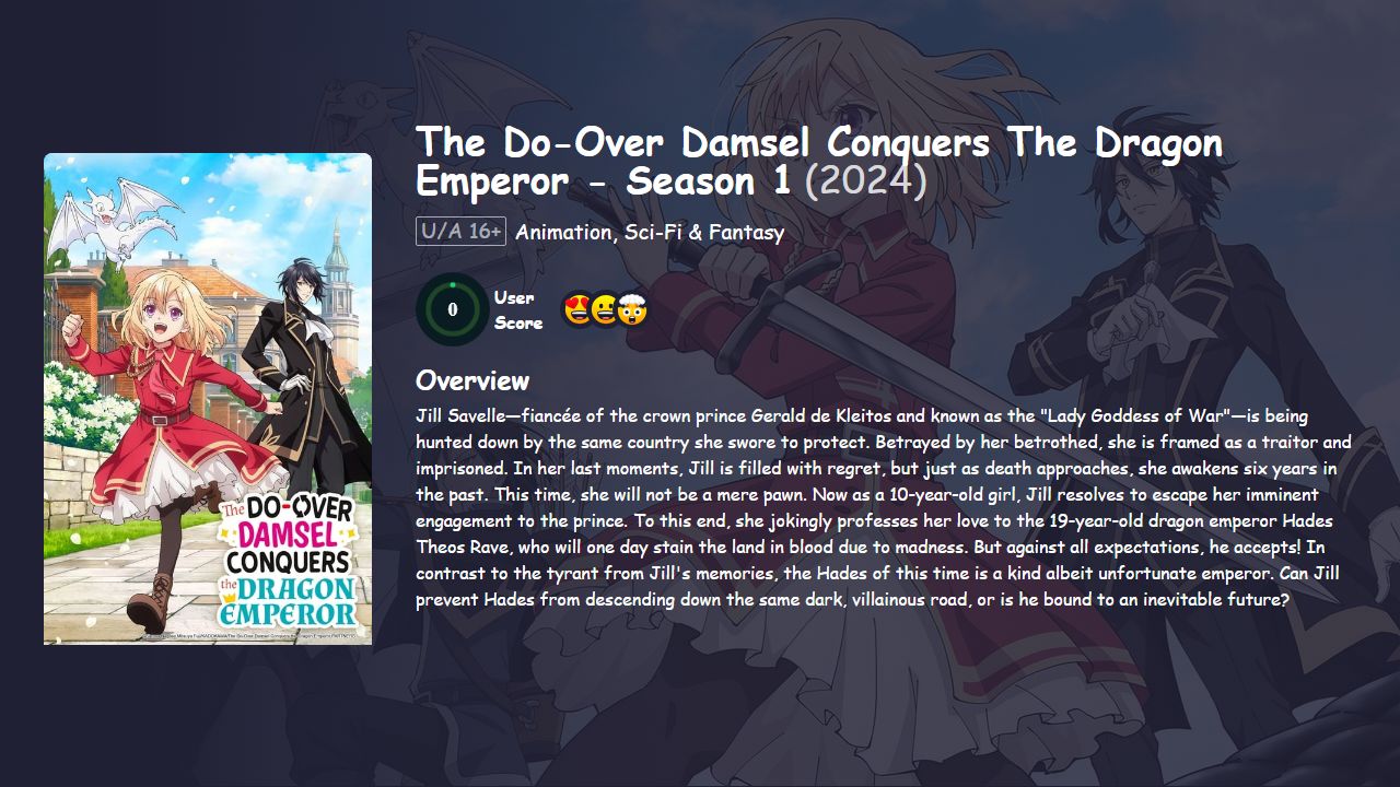 The Do-Over Damsel Conquers The Dragon Emperor Season 1 Japanese Dubbed