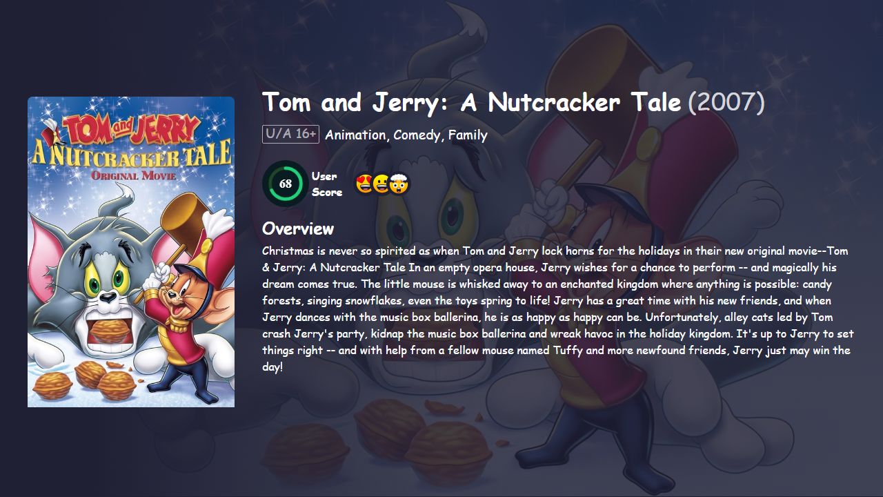 Tom and Jerry: A Nutcracker Tale (2007) Hindi Dubbed