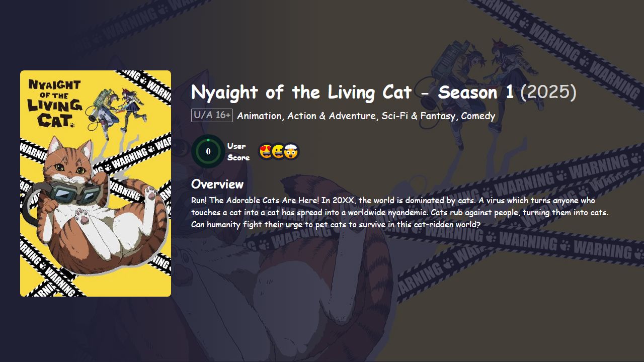 Nyaight of the Living Cat Season 1 [Japanese] 480p, 720p & 1080p HD | 10bit HEVC ESub