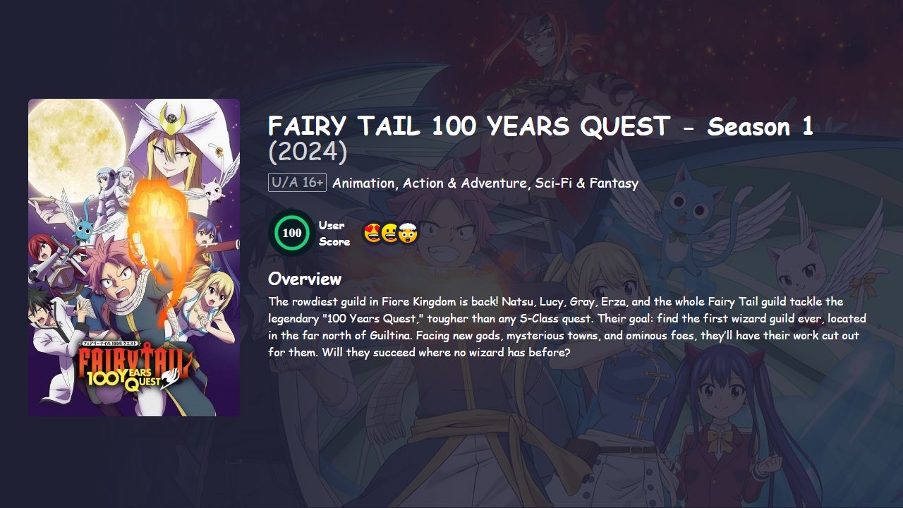 FAIRY TAIL 100 YEARS QUEST Season 1 Hindi Dubbed