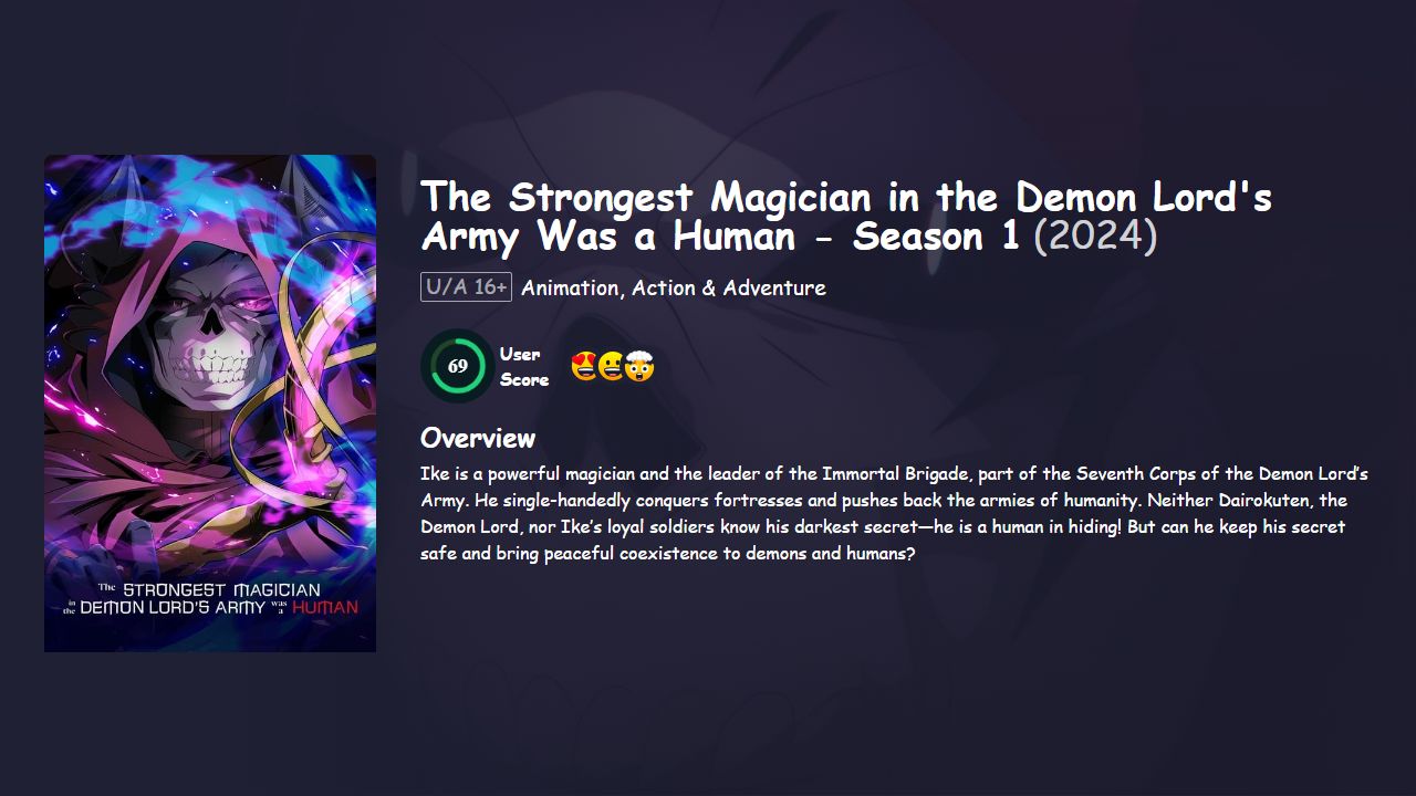 The Strongest Magician in the Demon Lord’s Army Was a Human Season 1 Hindi Dubbed