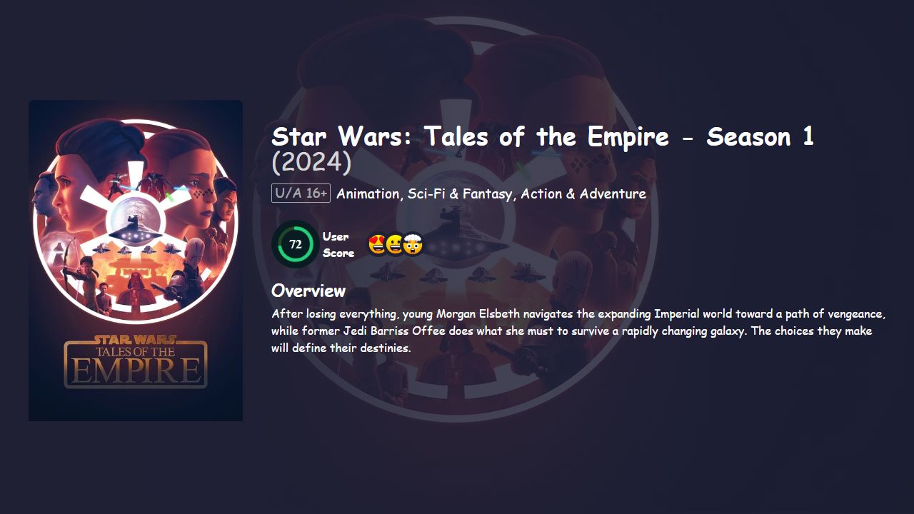 Star Wars: Tales of the Empire Season 1 English Dubbed
