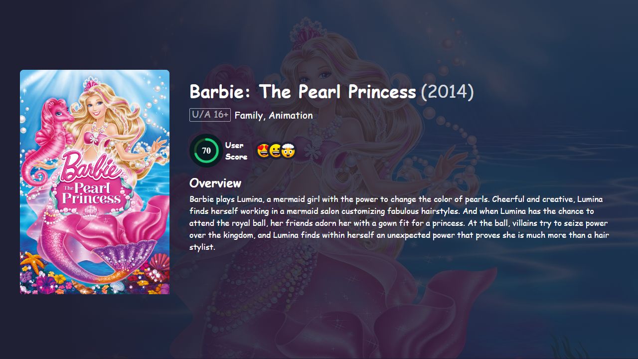 Barbie: The Pearl Princess (2014) Hindi Dubbed