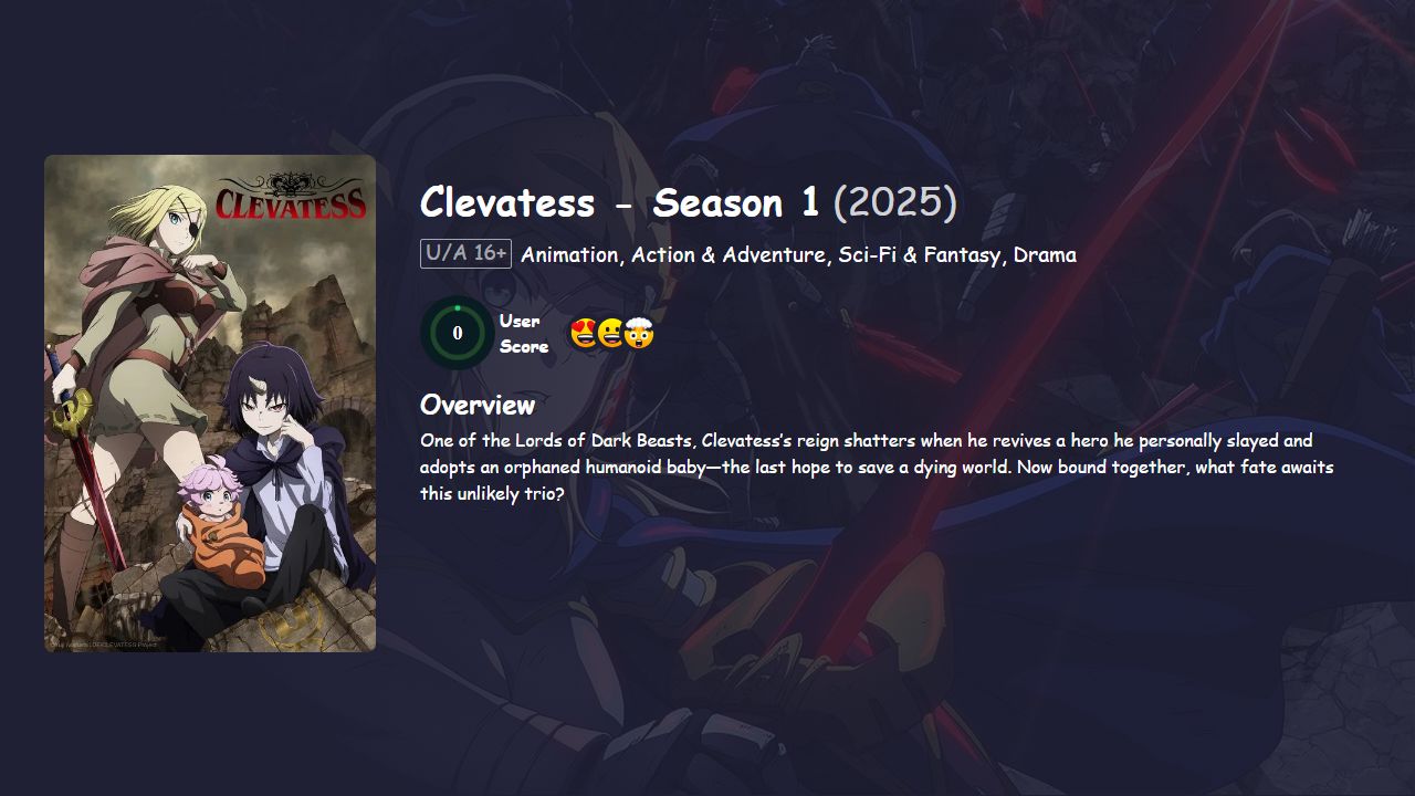 Clevatess Season 1 Hindi-Telugu-Tamil-English-Japanese Dubbed