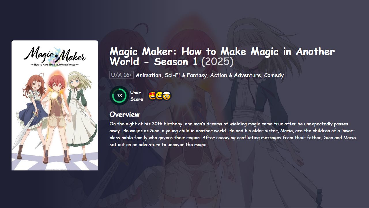 Magic Maker: How to Make Magic in Another World Season 1 Hindi Dubbed