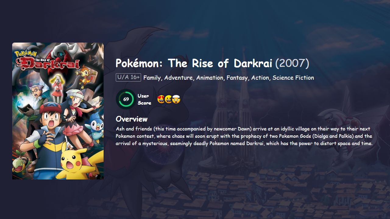 Pokémon: The Rise of Darkrai (2007) Hindi Dubbed