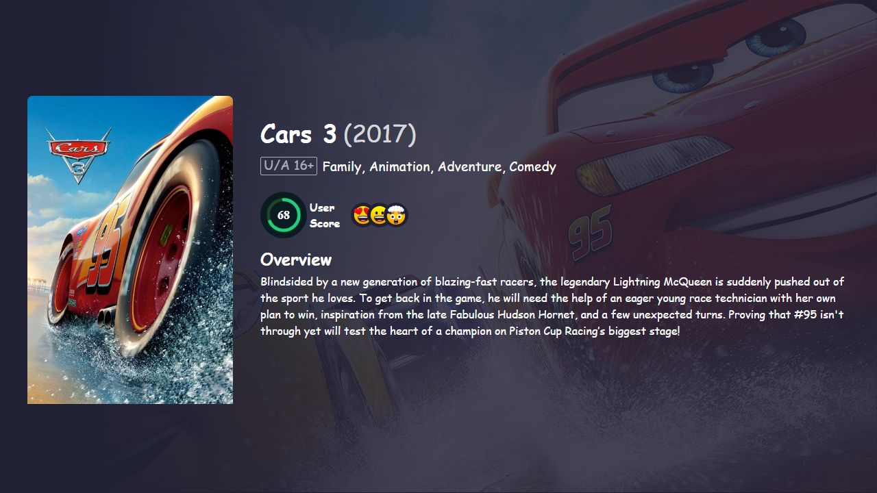 Cars 3 (2017) Hindi Dubbed