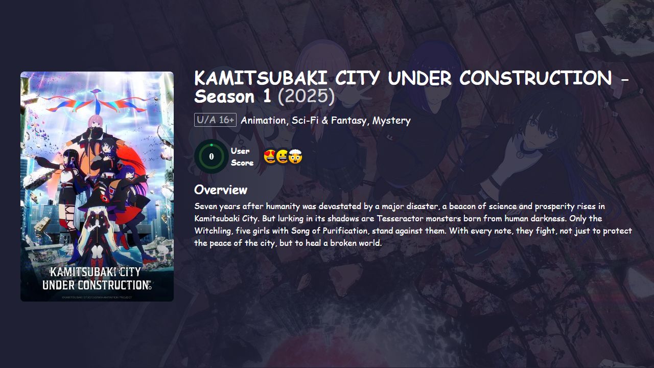 KAMITSUBAKI CITY UNDER CONSTRUCTION Season 1 Japanese Dubbed