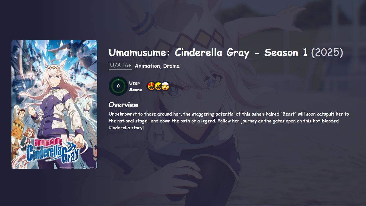 Umamusume: Cinderella Gray Season 1 Japanese Dubbed