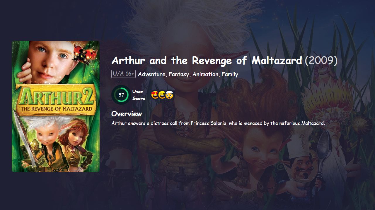 Arthur and the Revenge of Maltazard (2009) Hindi Dubbed