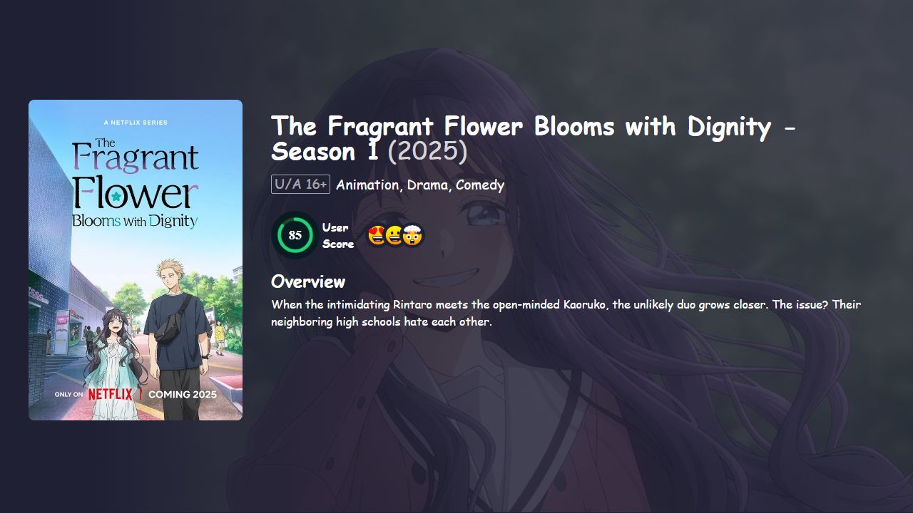 The Fragrant Flower Blooms with Dignity Season 1 [Japanese] 480p, 720p & 1080p HD | 10bit HEVC ESub