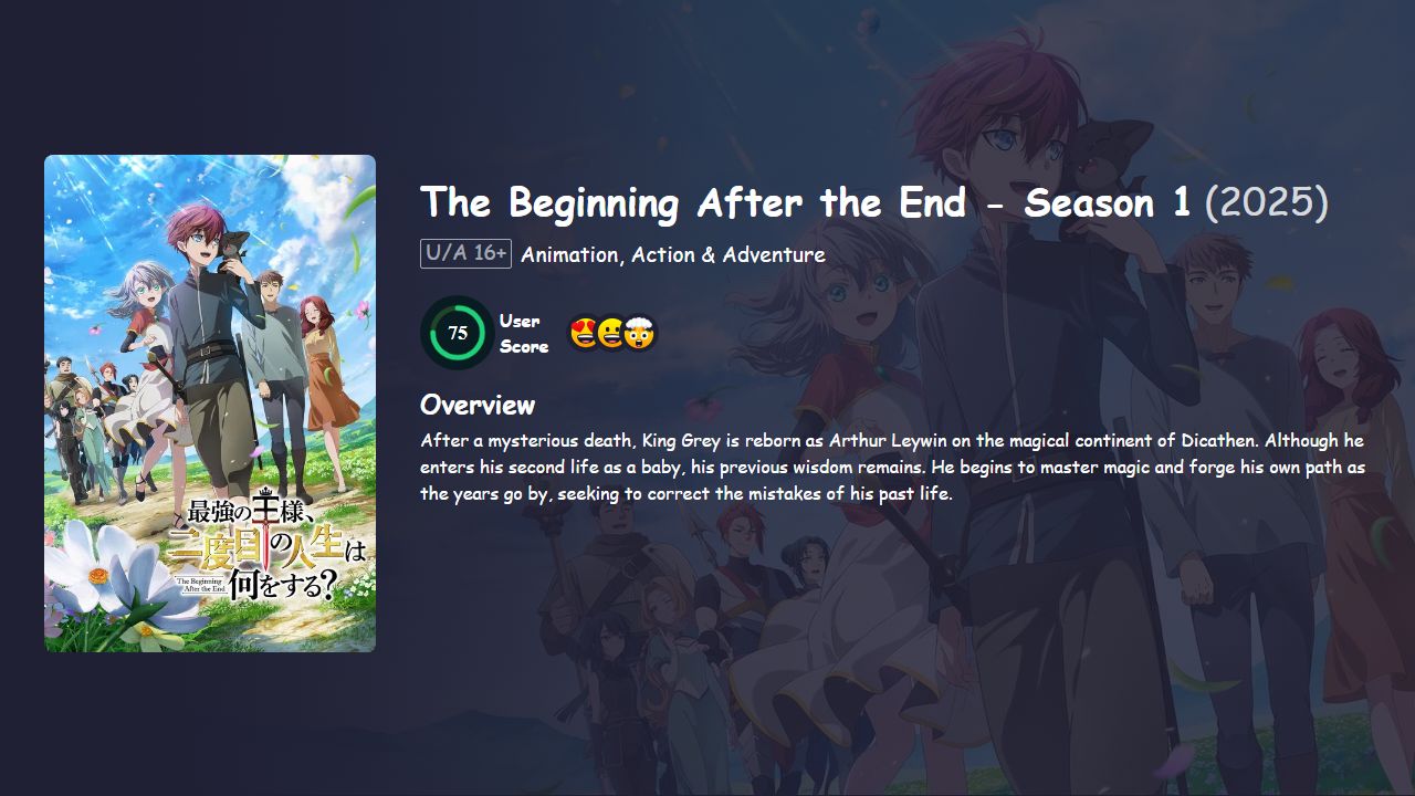 The Beginning After the End Season 1 Japanese Dubbed