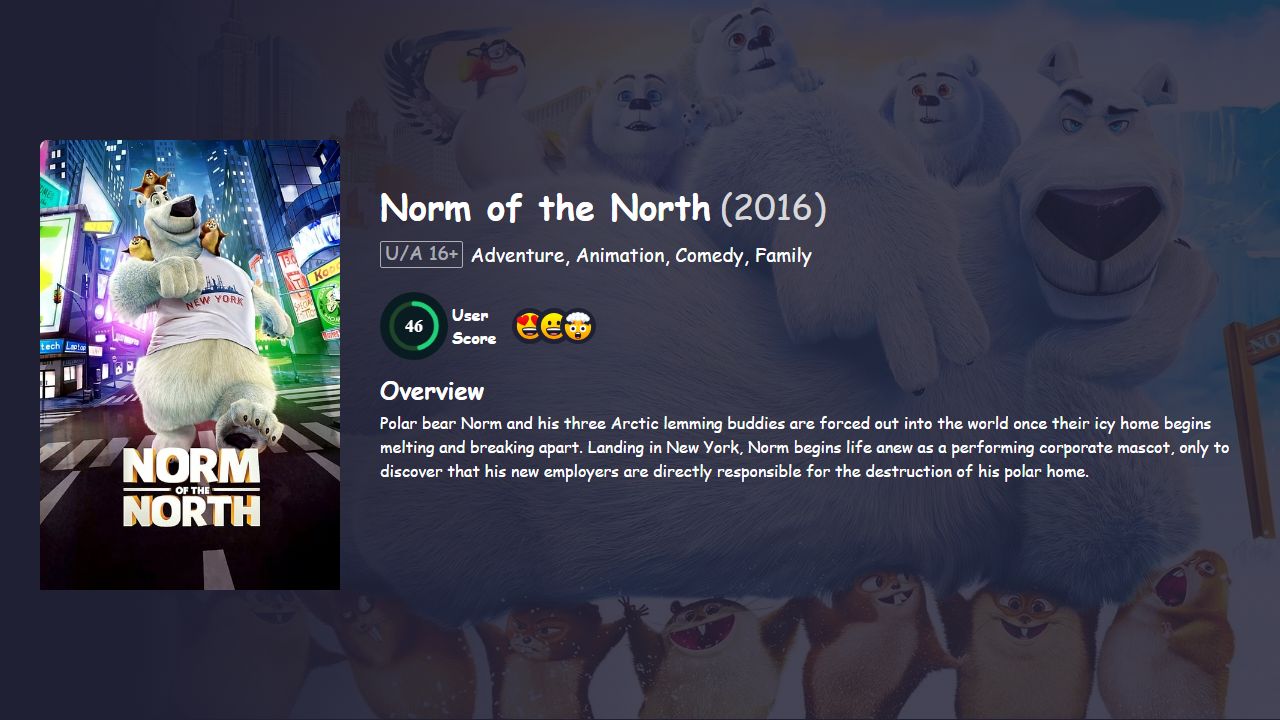 Norm of the North (2016) Hindi Dubbed