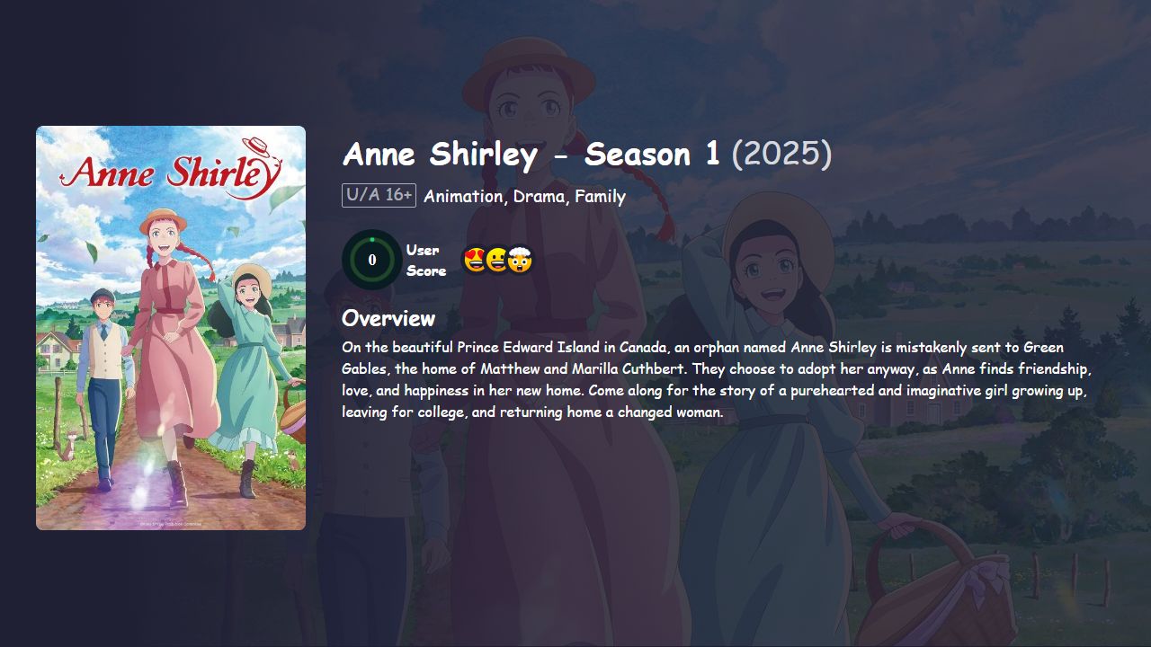 Anne Shirley Season 1 [Japanese] 480p, 720p & 1080p HD | 10bit HEVC ESub