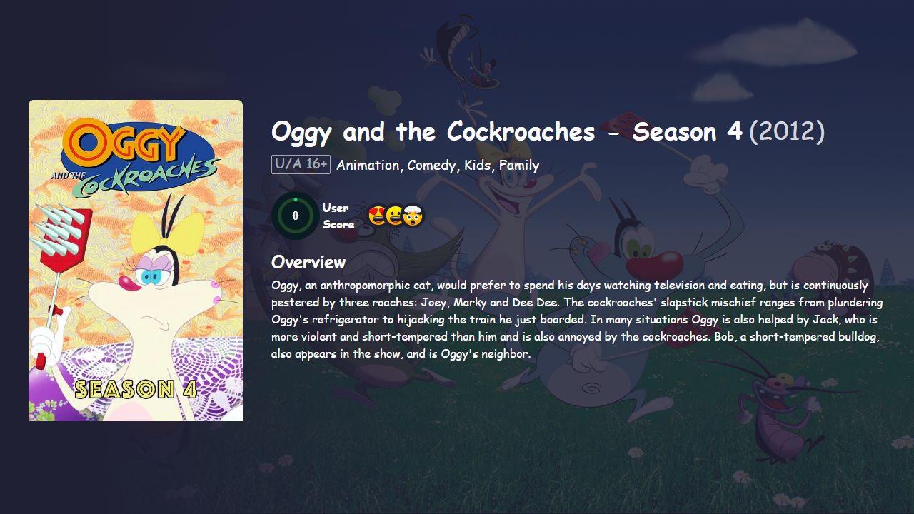 Oggy and the Cockroaches Season 4 Hindi Dubbed