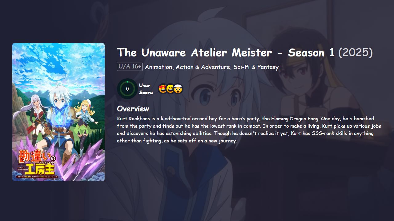 The Unaware Atelier Meister Season 1 Hindi Dubbed